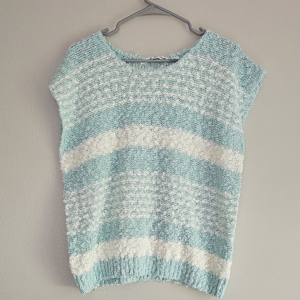 Women's Mint & White Sweater